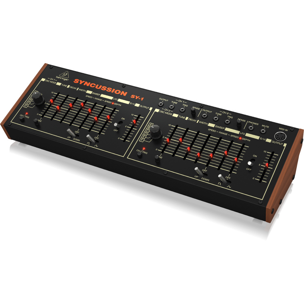 鍵盤楽器 behringer SYNCUSSION SY-1 BEHRINGER SYNCUSSION SY-1 Analog Synthesizer Davul Makinesi Fiyatı